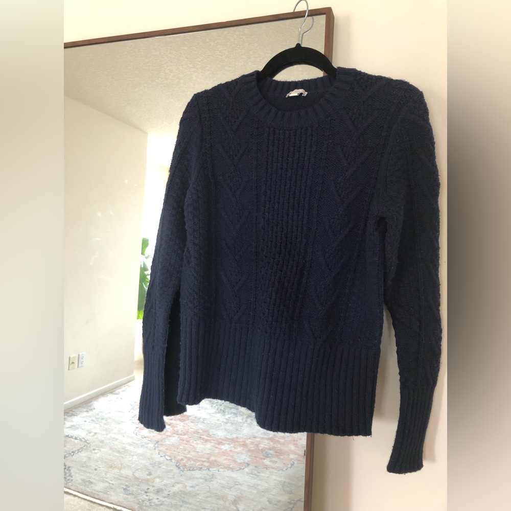 Navy crew neck sweater